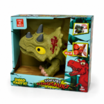 Sesli Işıklı Hareketli Triceratops Dinazor Oyuncağı –  Gerçekçi Dinozor Oyuncak 3+ Yaş - Görsel 3