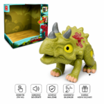 Sesli Işıklı Hareketli Triceratops Dinazor Oyuncağı –  Gerçekçi Dinozor Oyuncak 3+ Yaş - Görsel 2